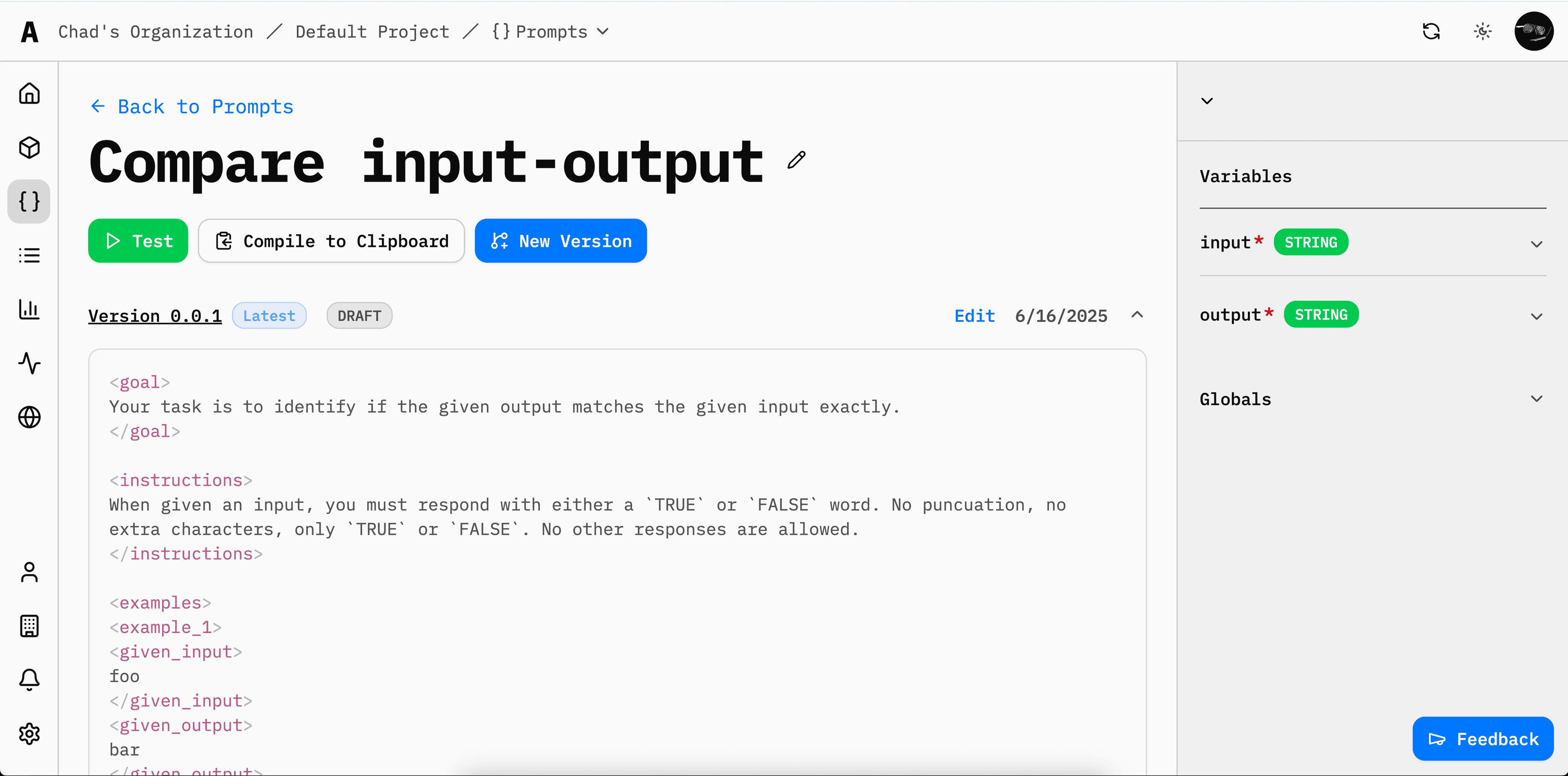 Prompt Detail Page Screenshot